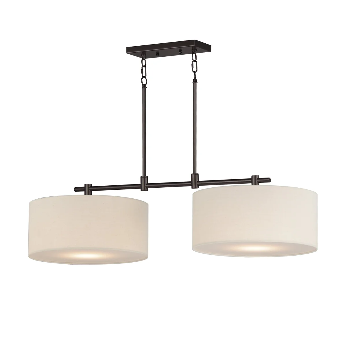 Bongo 2-Light Pendant, Natural Aged Brass, Oil Rubbed Bronze or Satin Nickel Finish - Image 4
