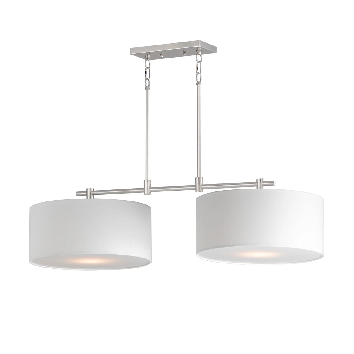 Bongo 2-Light Pendant, Natural Aged Brass, Oil Rubbed Bronze or Satin Nickel Finish - Image 7