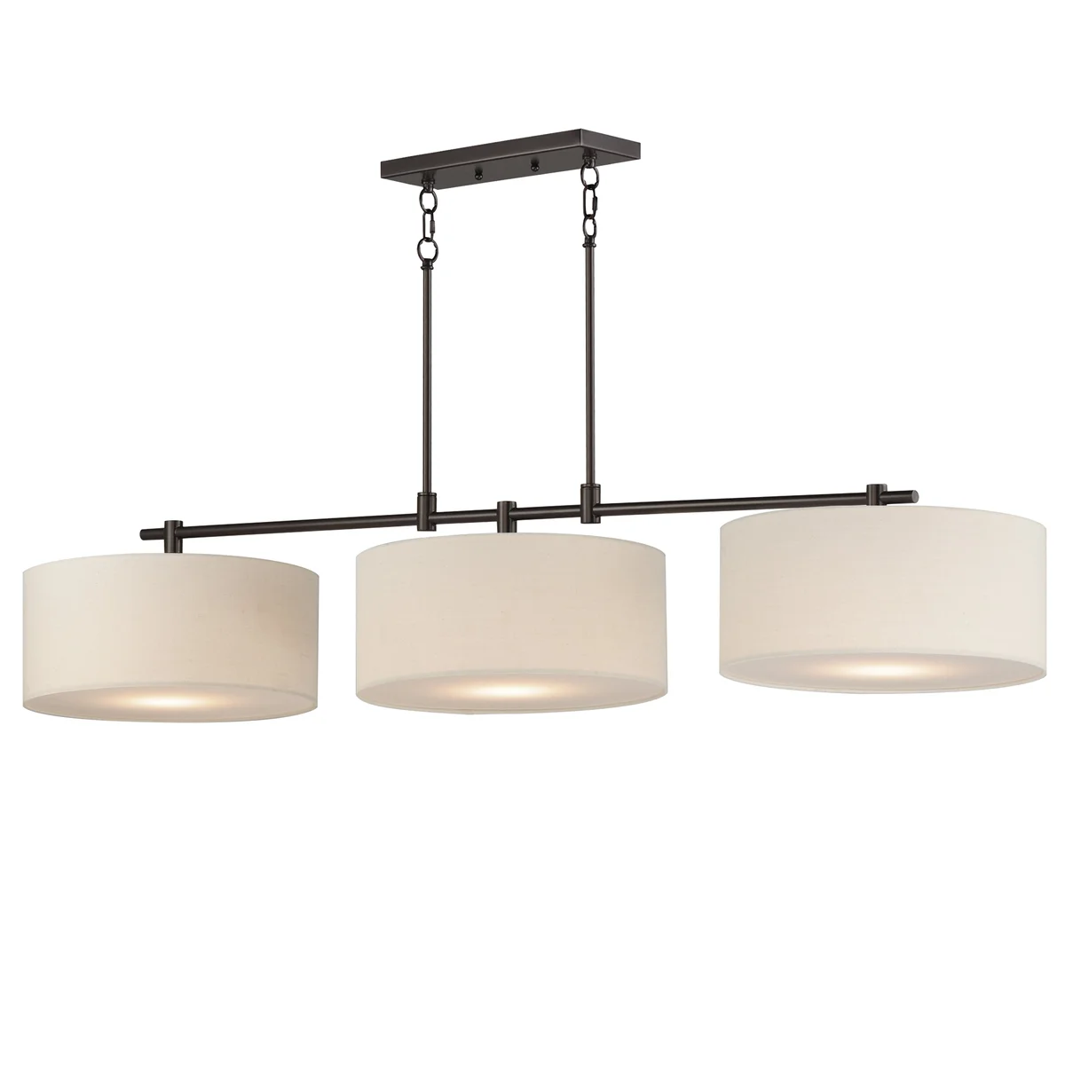 Bongo 3-Light Pendant, Natural Aged Brass, Oil Rubbed Bronze or Satin Nickel Finish - Image 7