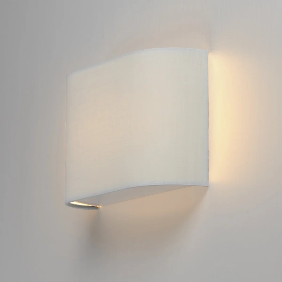 Prime 13" Wide LED Wall Sconce, 680 lumens, 10W, 3000K CCT, 120-277V, White Linen, Oatmeal, Black Organza or Grass Cloth Finish - Image 2