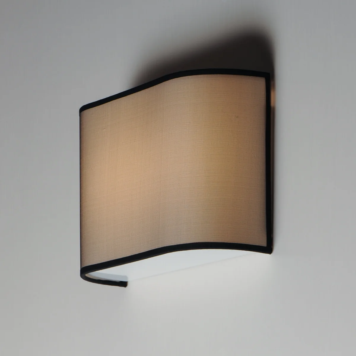 Prime 13" Wide LED Wall Sconce, 680 lumens, 10W, 3000K CCT, 120-277V, White Linen, Oatmeal, Black Organza or Grass Cloth Finish - Image 6