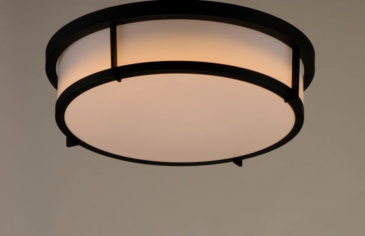 17" LED 3 Light Flush Mount , 120W, 120V, Available in Black, Satin Brass, or Satin Nickel - Image 2