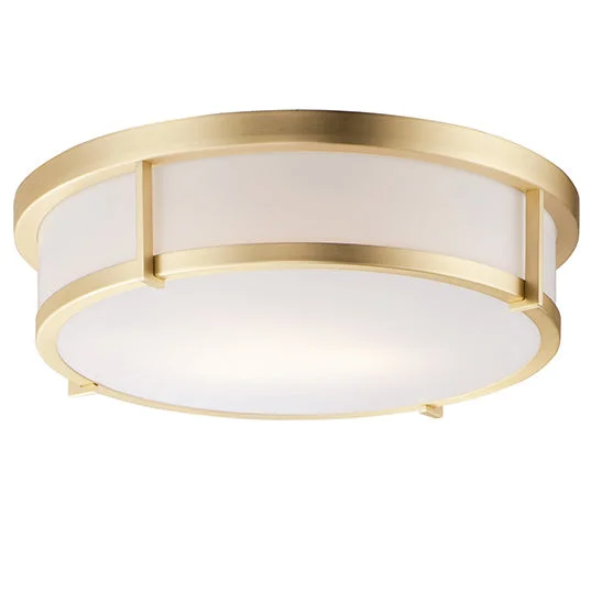 17" LED 3 Light Flush Mount , 120W, 120V, Available in Black, Satin Brass, or Satin Nickel - Image 3