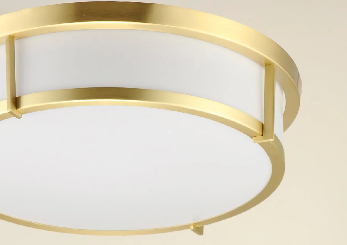 17" LED 3 Light Flush Mount , 120W, 120V, Available in Black, Satin Brass, or Satin Nickel - Image 4