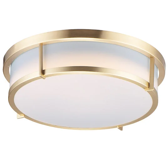 13" LED 2 Light Flush Mount , 120W, 120V, Available in Black, Satin Brass, or Satin Nickel - Image 2