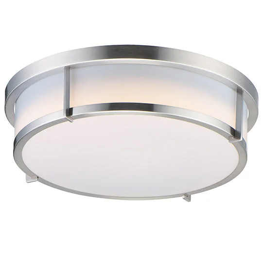 13" LED 2 Light Flush Mount , 120W, 120V, Available in Black, Satin Brass, or Satin Nickel - Image 3