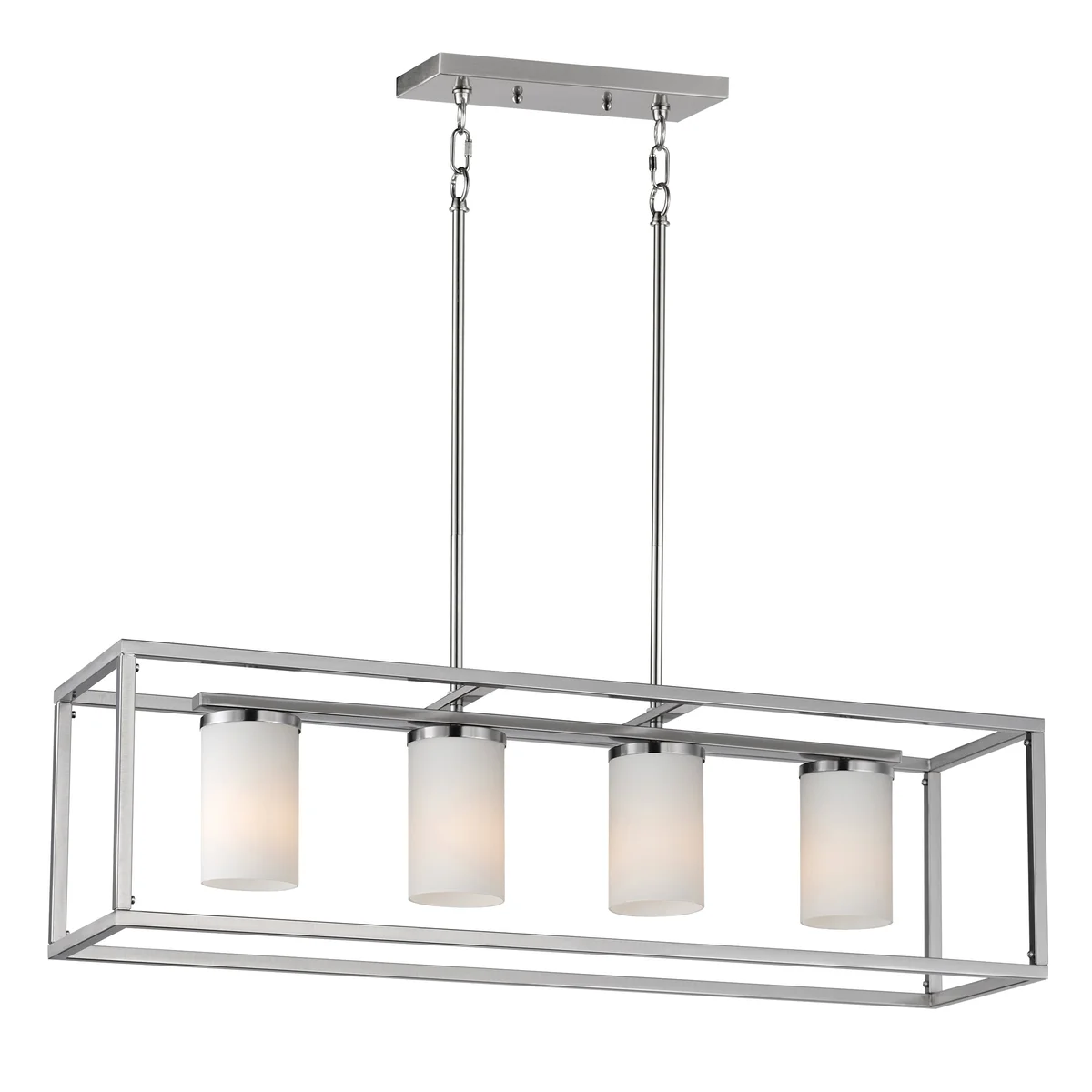 Lateral 4-Light Linear Pendant, Black or Satin Nickel - Image 2