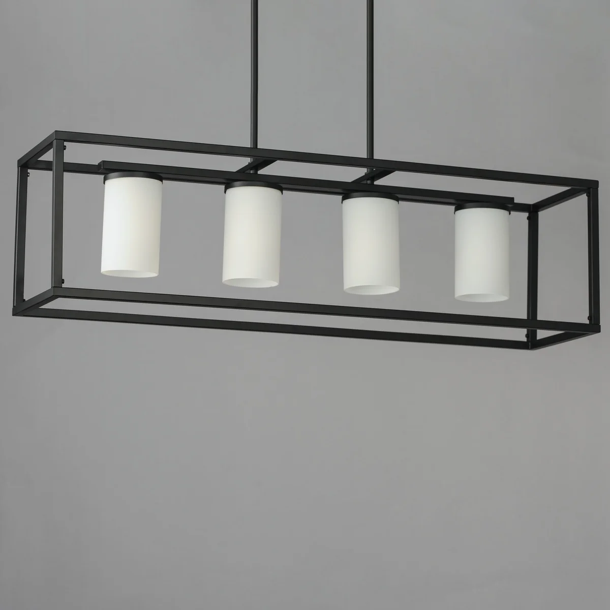 Lateral 4-Light Linear Pendant, Black or Satin Nickel - Image 3