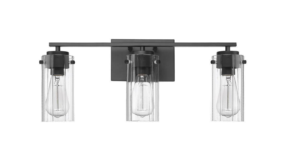 Vanity Light, Serena Collection, 120V, Brushed Nickel and Matte Black - Image 2