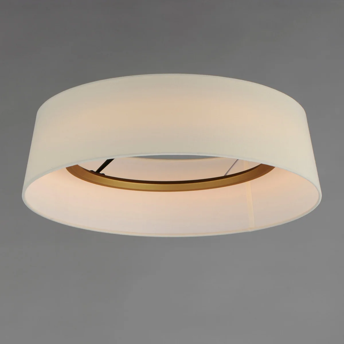 Paramount 21" LED Flush Mount Ceiling Light, Natural Aged Brass - Image 2