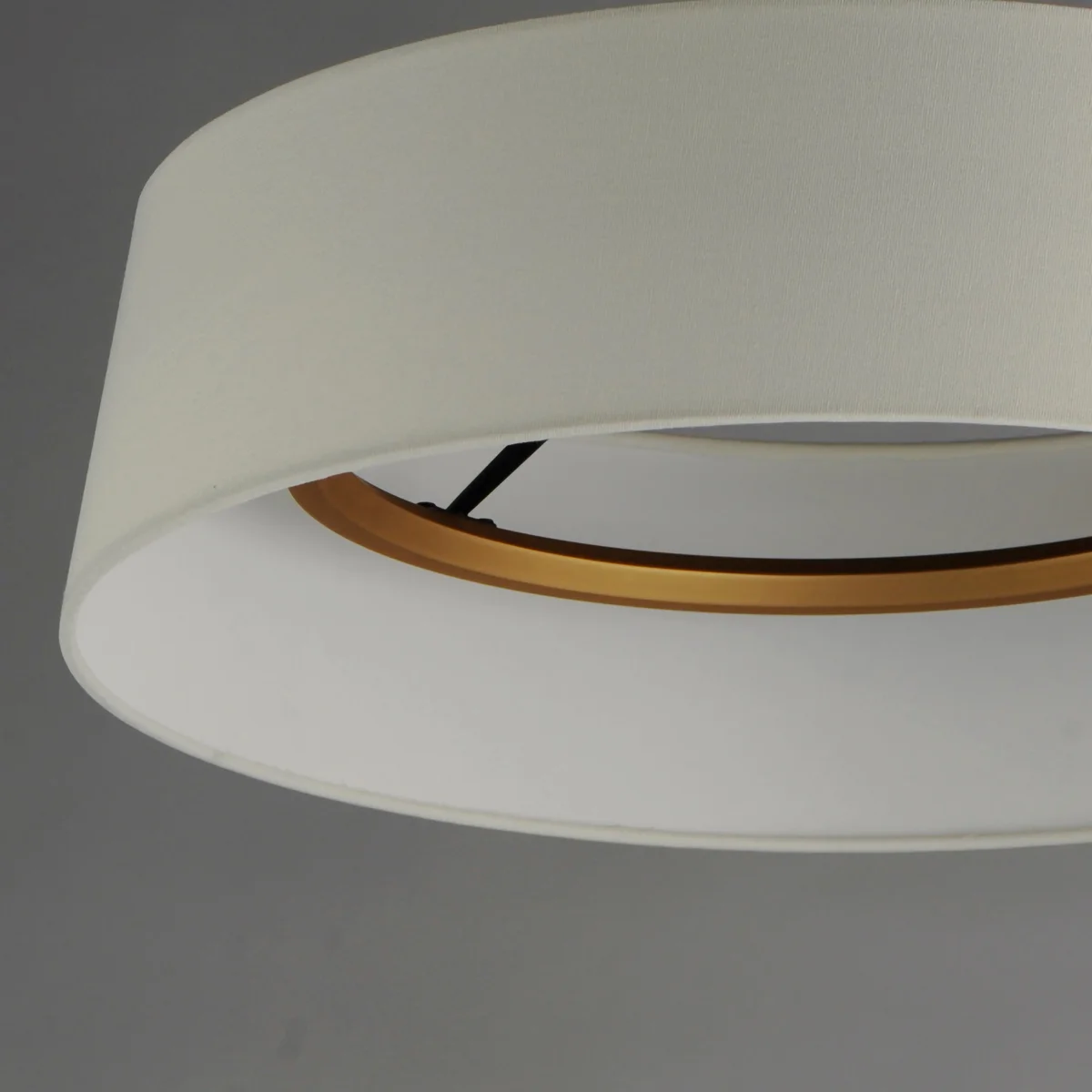 Paramount 21" LED Flush Mount Ceiling Light, Natural Aged Brass - Image 3