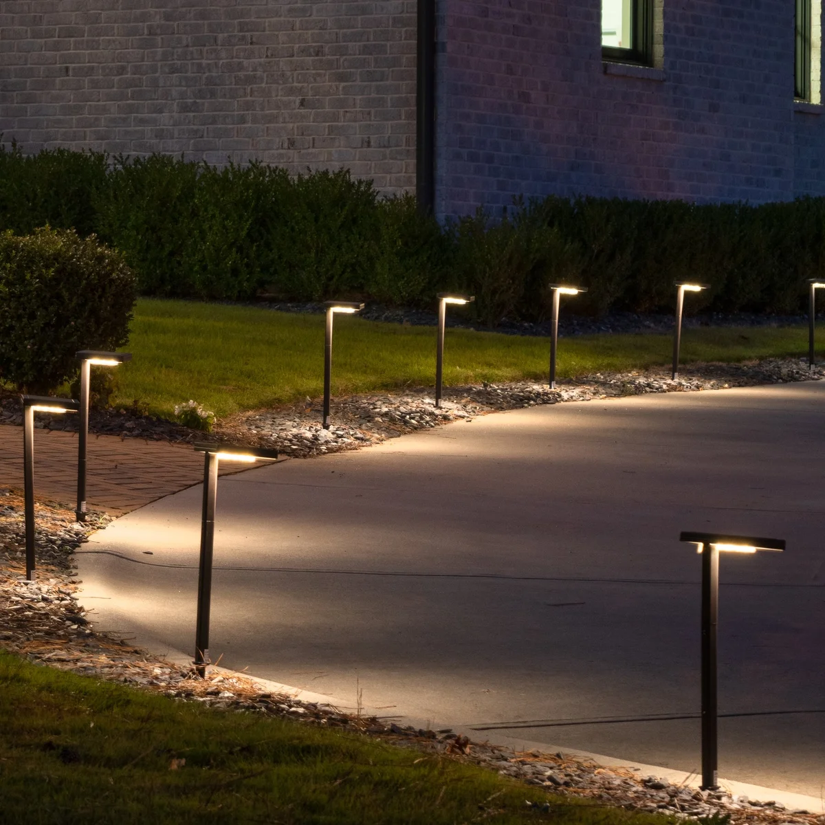 Contemporary Square Solar Path Light - Black 2 PK - Image 5