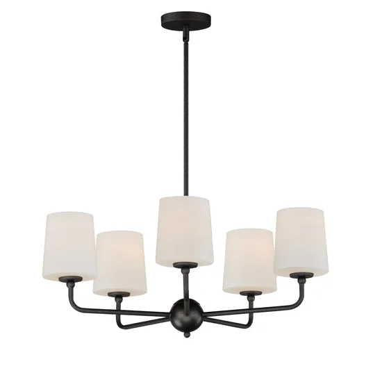 Bristol 5-Light Chandelier (Available in Anthracite, Satin Brass, or Satin Nickel)