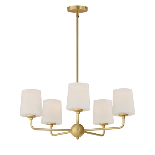 Bristol 5-Light Chandelier (Available in Anthracite, Satin Brass, or Satin Nickel) - Image 2