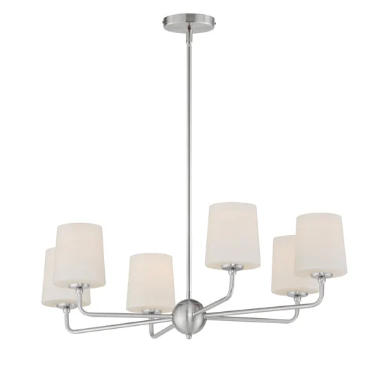 Bristol 6-Light Chandelier (Available in Satin Brass or Satin Nickel) - Image 2