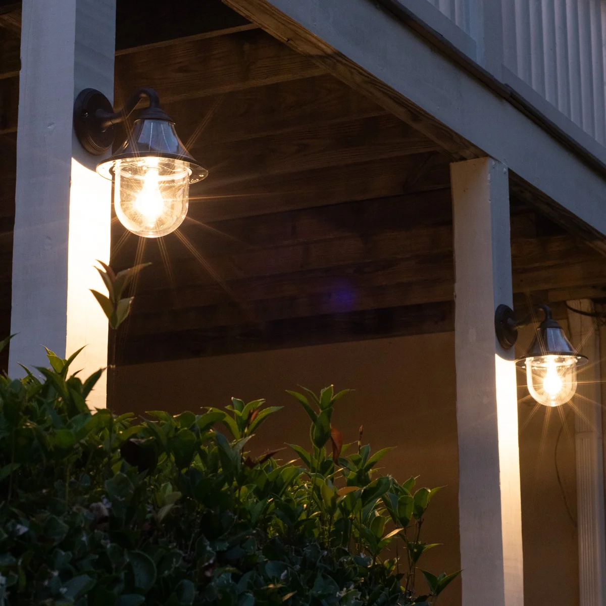 Orion 1-Light Solar Outdoor Wall Sconce, 150 Lumens, 4W, 3.2V, 2700K, Black Finish - Image 6