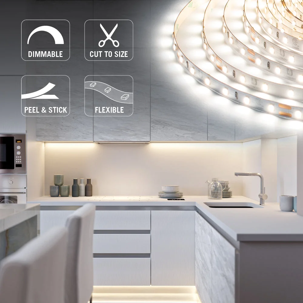 RibbonFlex Pro 24V White LED Strip Light Tape 60 LED/m, 16ft or 32 ft, 2700K, 3000K, or 4000K - Image 3