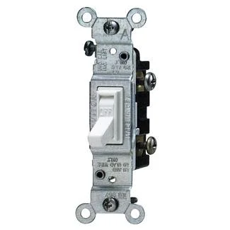Single Pole Toggle Switch, 15 Amp, 120 Volt (White, Black, Ivory, Light Almond, Brown) - Image 3