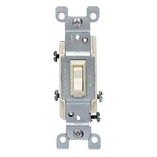 Three Way Toggle Switch, 15 Amp, 120 Volt (White, Black, Ivory, Light Almond, Brown) - Image 3