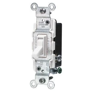 Three Way Toggle Switch, 15 Amp, 120 Volt (White, Black, Ivory, Light Almond, Brown) - Image 4