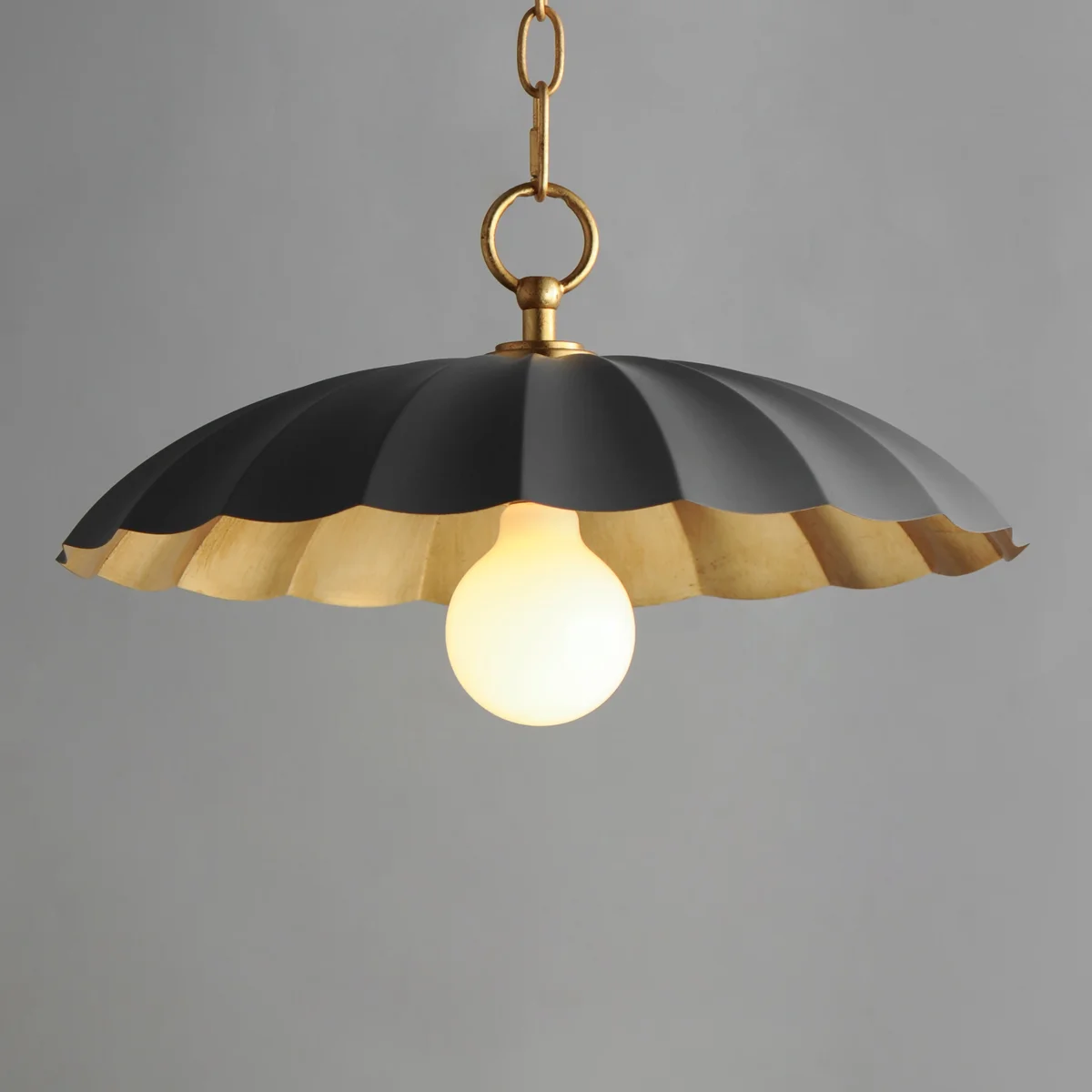 Primrose 1-Light Pendant, Black, Dark Grey or Matte White - Image 10