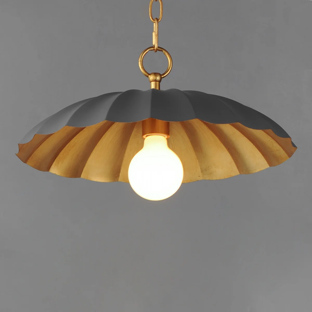 Primrose 1-Light Pendant, Black, Dark Grey or Matte White - Image 11