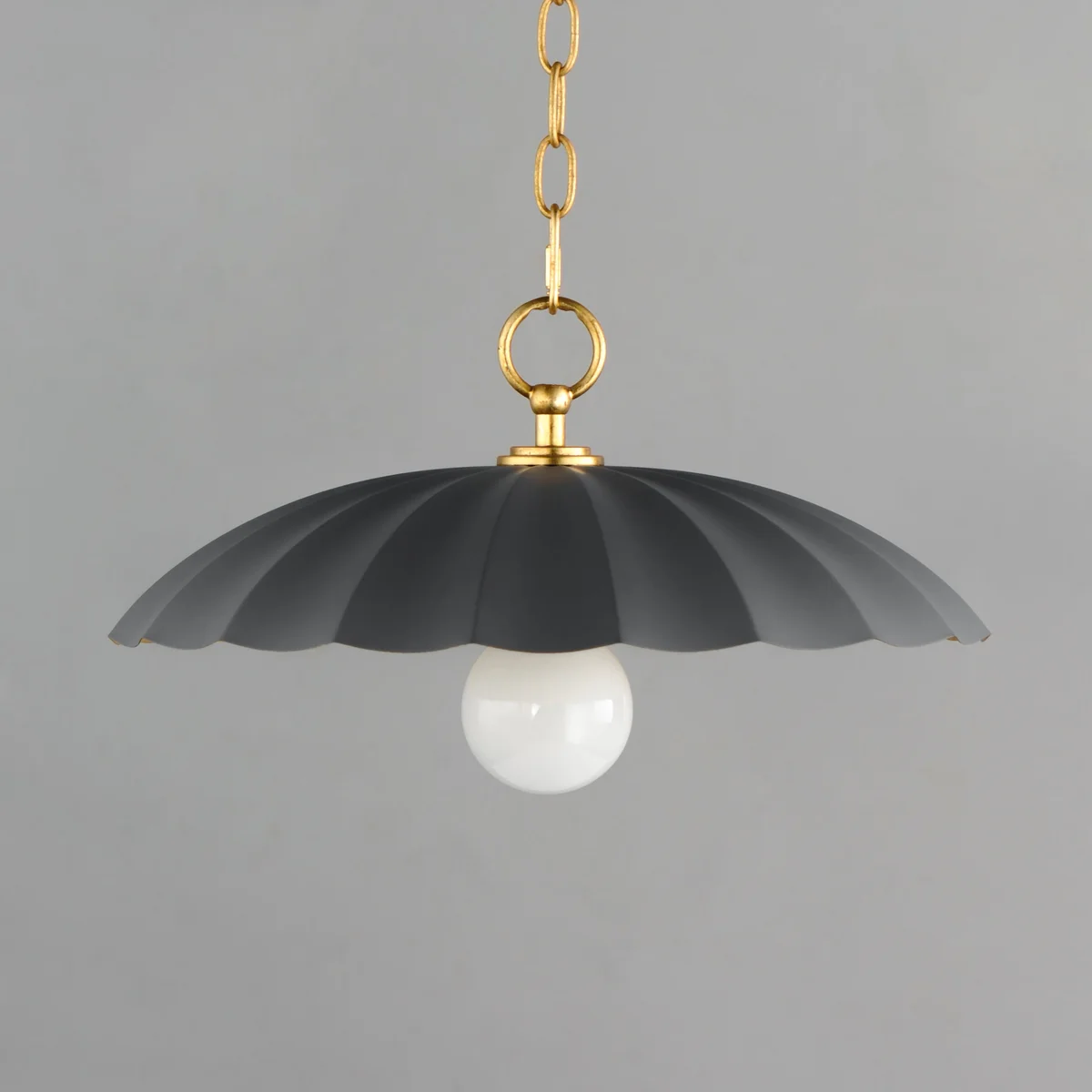 Primrose 1-Light Pendant, Black, Dark Grey or Matte White - Image 9
