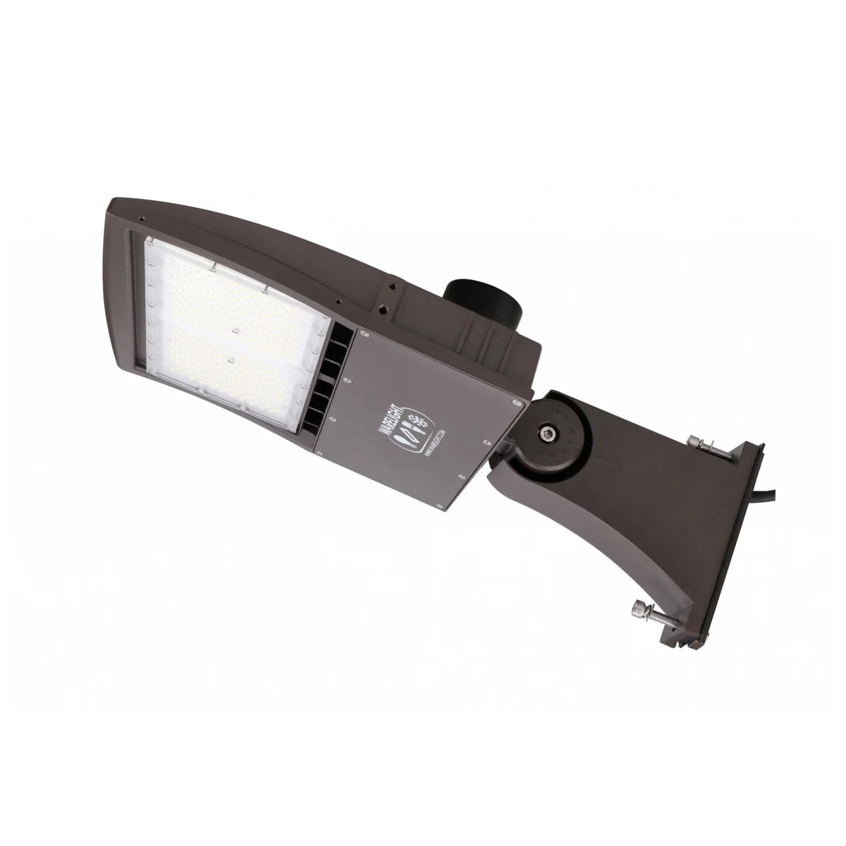 20 ft 4 Inch Square Area Lighting Pole With Dual Head LED 150W Slim Line Fixture (400W+ MH or HID Equivalent), Pole Arm Mount - Image 3