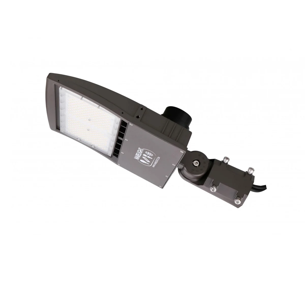 20 ft 4 Inch Square Area Lighting Pole With Dual Head LED 150W Slim Line Fixture (400W+ MH or HID Equivalent), And Bullhorn with 2 Tenons - Image 3