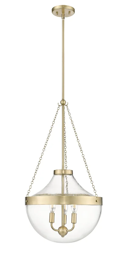Clarra 3-Light Pendant light Matte Black or Modern Gold, Clarra Collection - Image 2