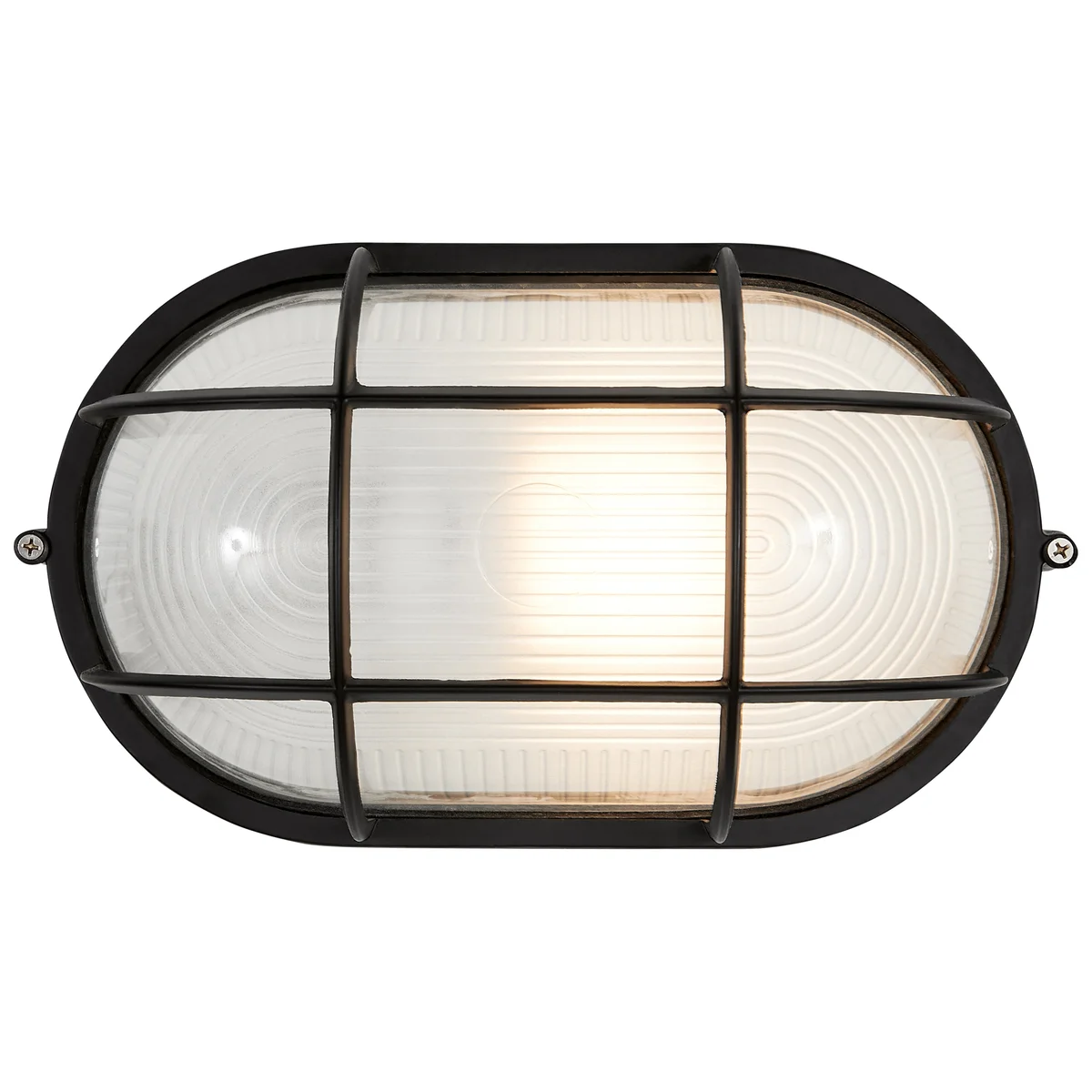 1 Light Outdoor Bulkhead, 60W, 120V, Black Finish, Nauticus Dual Mount Collection