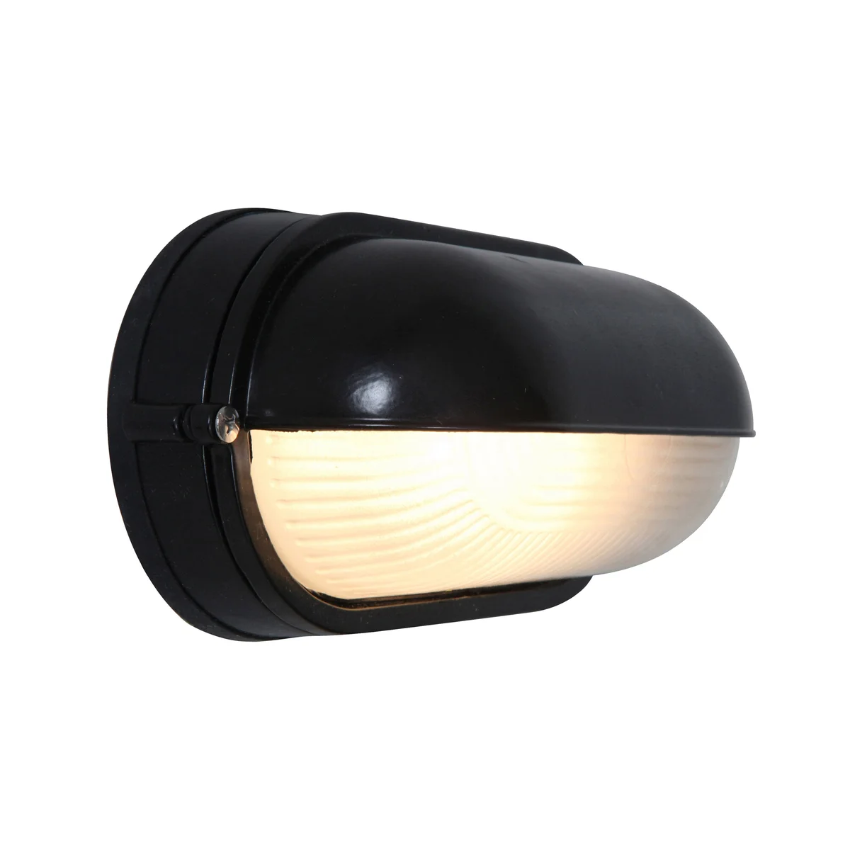 1 Light Outdoor Bulkhead, 60W, 120V, Black Finish, Nauticus Collection - Image 2