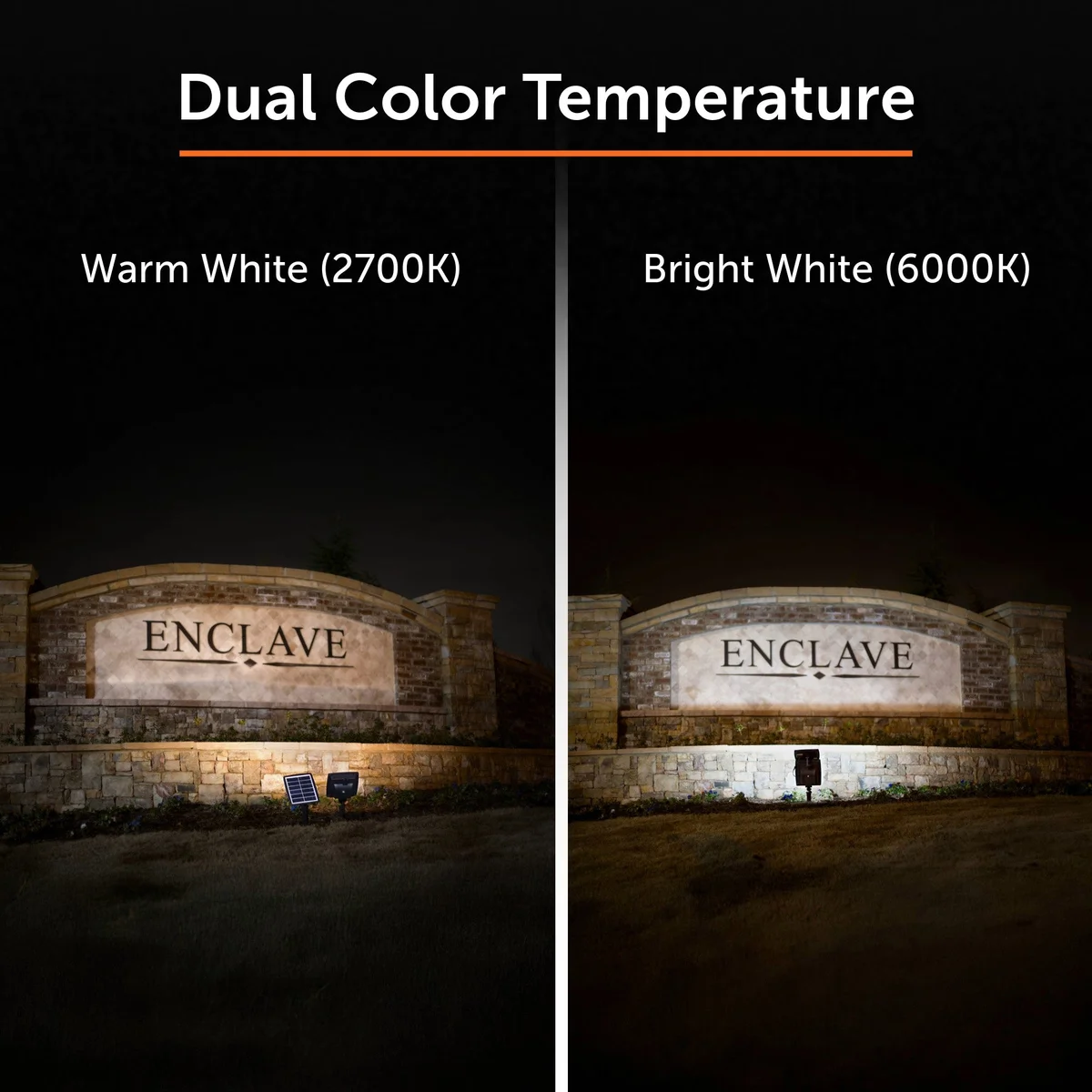 Dual Color Solar Flood Light, 2700K and 6000K - Image 2