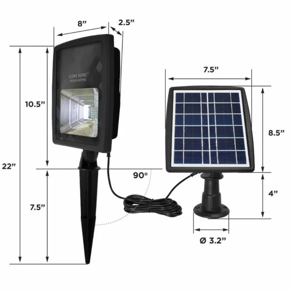 Dual Color Solar Flood Light, 2700K and 6000K - Image 8