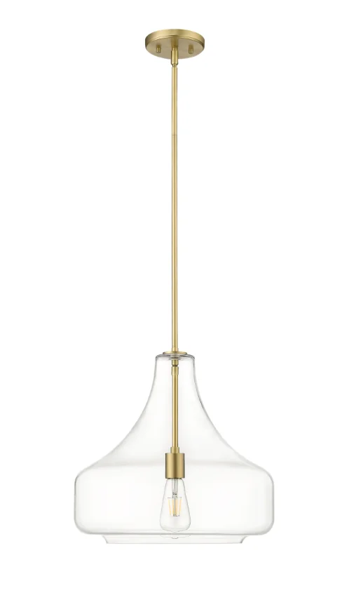 Madelynn 1-Light Pendant light Matte Black or Vintage Brass, Madelynn Collection - Image 2