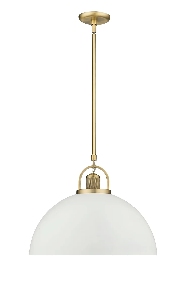 Pendant Light, Artistan Collection, Vintage Brass Matte Black or White - Image 2