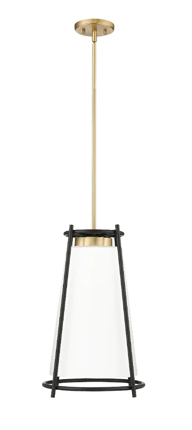 Milroe 1-Light Pendant light Brushed Nickel or Vintage Brass, Milroe Collection - Image 2