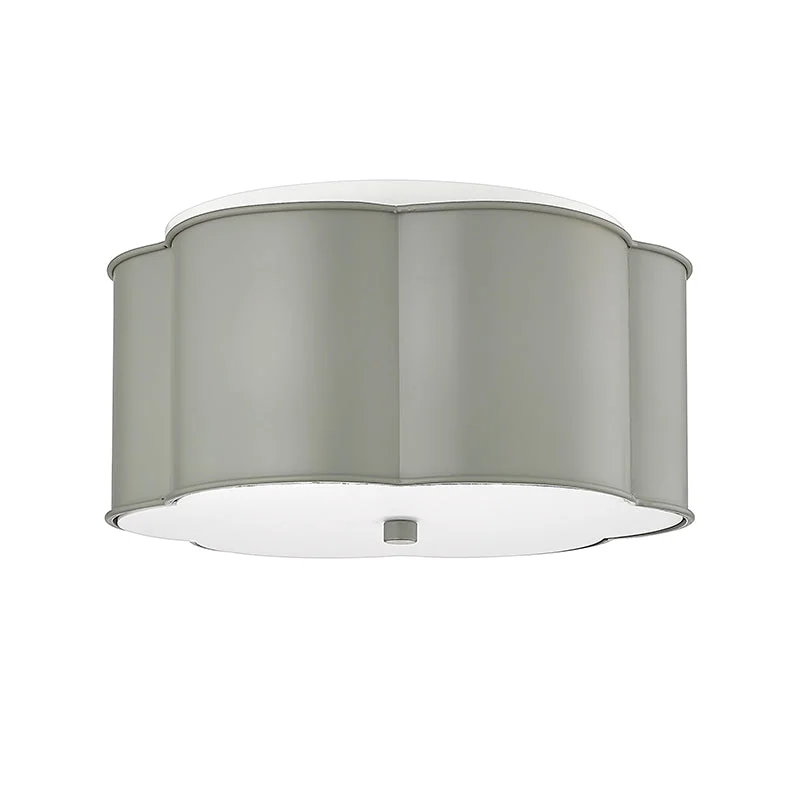 Millennium Lighting, 3 Light Flush Mount Ceiling Light, Cement Gray or Matte White Finish