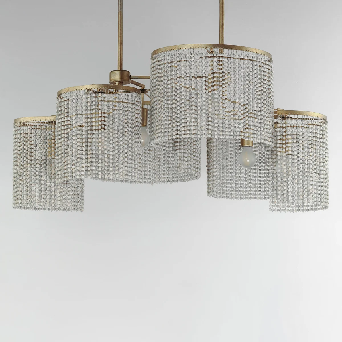 Fontaine 6-Light Linear Pendant, Golden Silver - Image 2