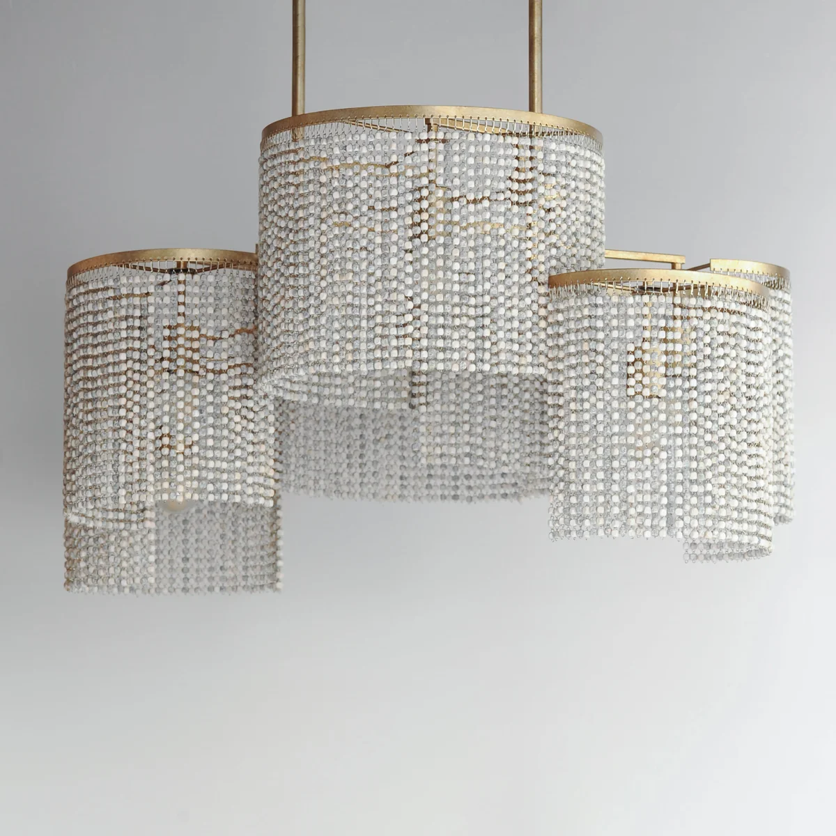 Fontaine 6-Light Linear Pendant, Golden Silver - Image 4