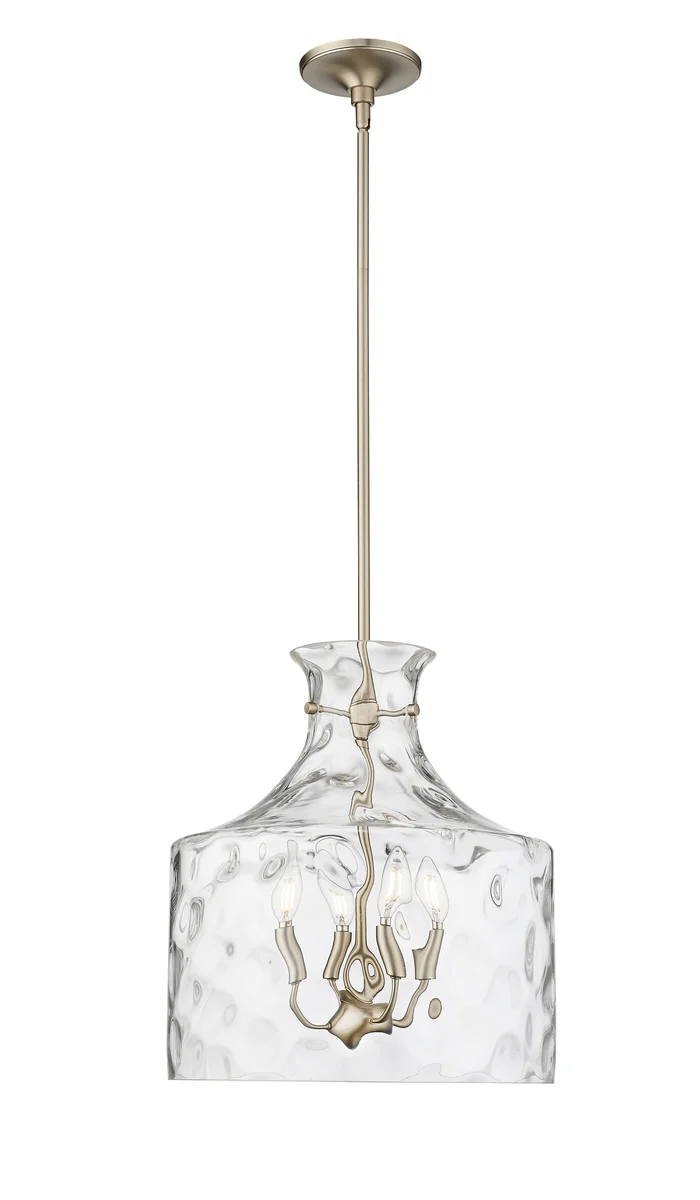 Pendant Light, Santorini Collection, Matte Black, Modern Gold, and Polished Nickel - Image 2