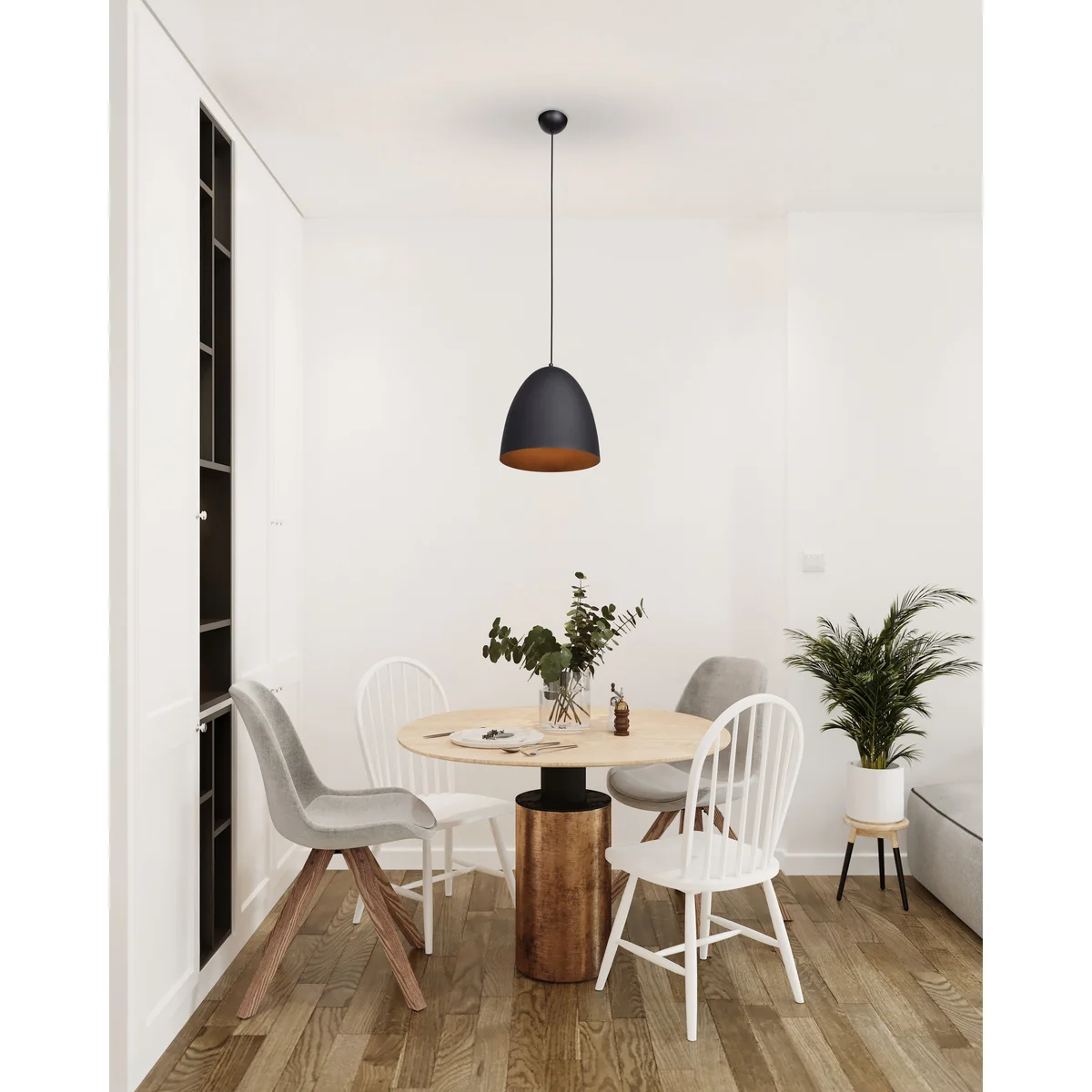 LED Pendant Light, 60W, 120V, Matte Black Finish, Liberty Collection - Image 2