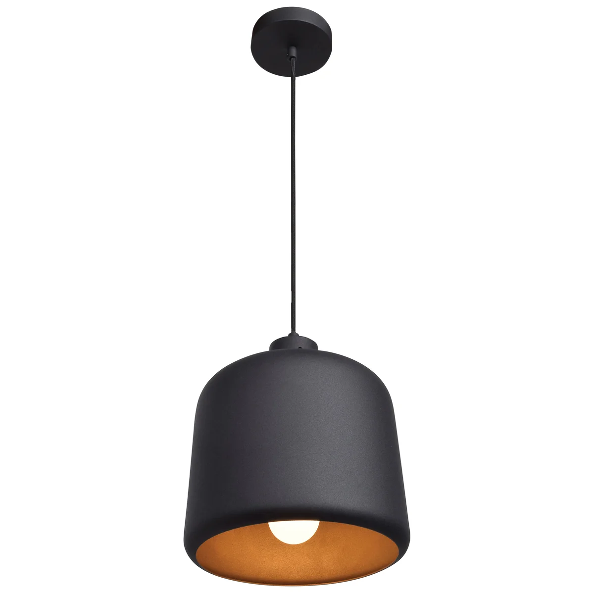 LED Pendant Light, 60W, 120V, Matte Black Finish, Forge Collection - Image 2
