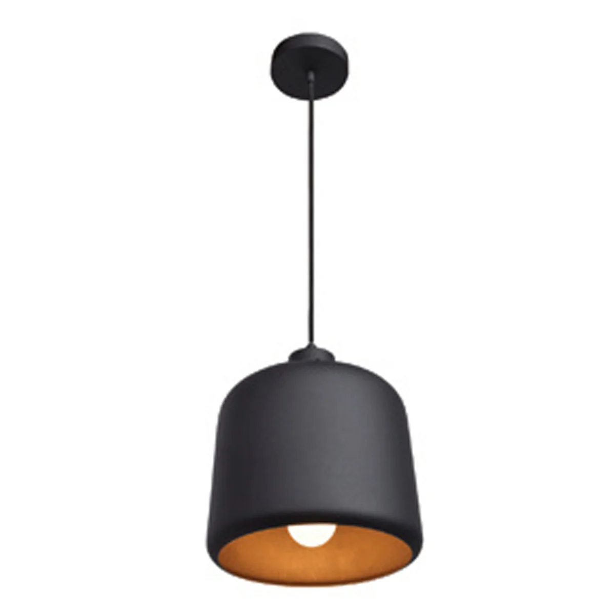 LED Pendant Light, 60W, 120V, Matte Black Finish, Forge Collection - Image 3