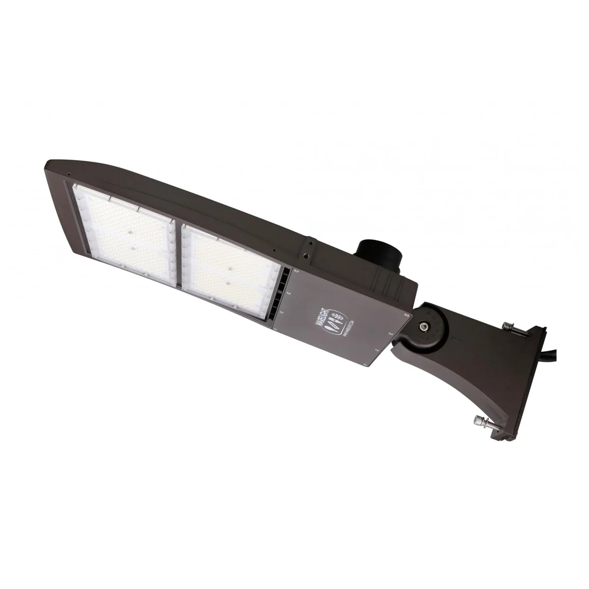 25 ft 4 Inch Square Area Lighting Pole With Single Head LED 300W Slim Line Fixture (1000W+ MH or HID Equivalent), Pole Arm Mount - Image 3