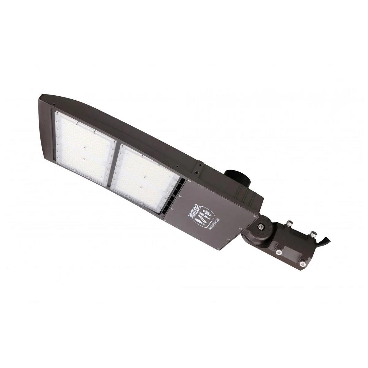 25 ft 4 Inch Square Area Lighting Pole With Single Head LED 300W Slim Line Fixture (1000W+ MH or HID Equivalent), Adjustable Slip Fitter Mount - Image 3
