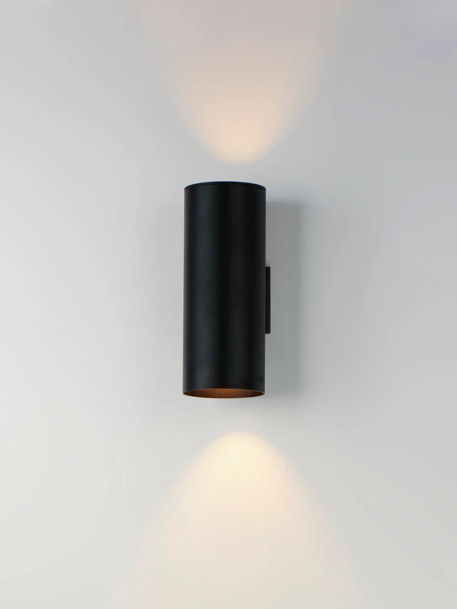 5" Cylinder Up/Down Light, 480 Lumens, 80 Watt, 120 Volts, Brushed Aluminum or Black Finish - Image 2