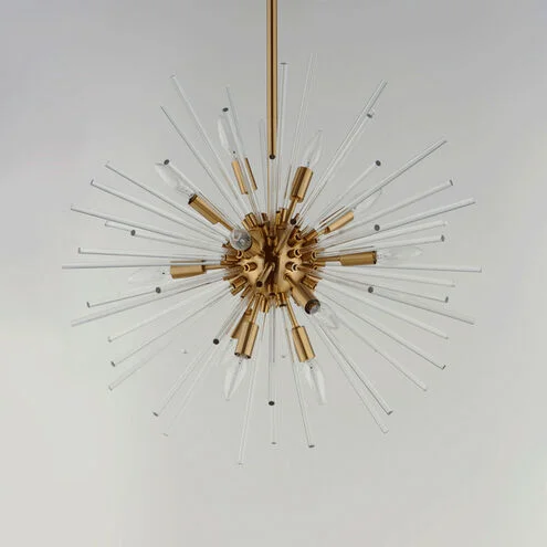 Polaris 16-Light Pendant, 960W, 120V, Satin Brass Finish - Image 4