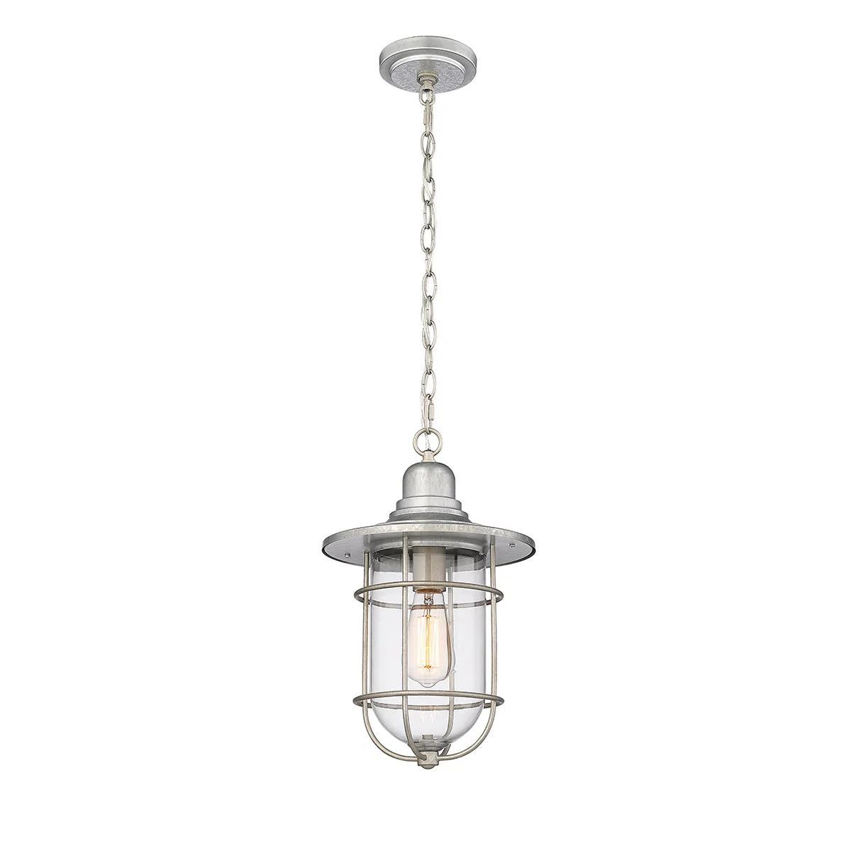 Millennium Lighting 1 Light Outdoor Hanging Lantern, Galvanized - Image 2