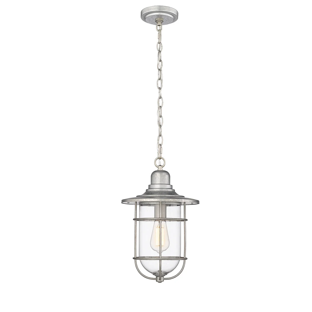 Millennium Lighting 1 Light Outdoor Hanging Lantern, Galvanized - Image 3
